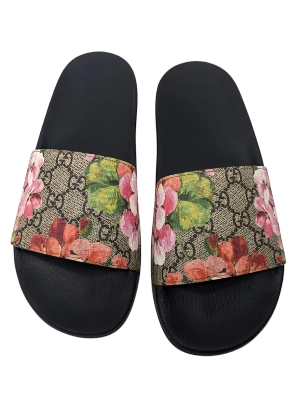 Gucci GG Web Supreme Bloom Floral Slide Sandals with box Size EU 39 - Picture 2 of 8